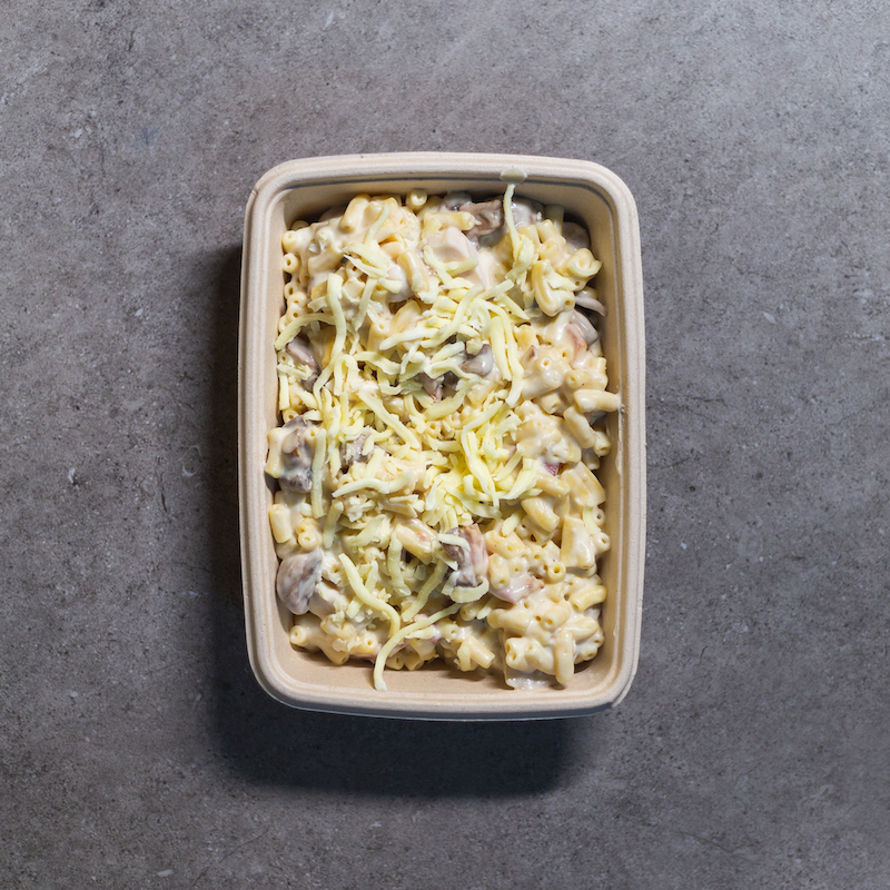 Creamy Chicken, Bacon & Mushroom Pasta Bake